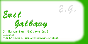 emil galbavy business card